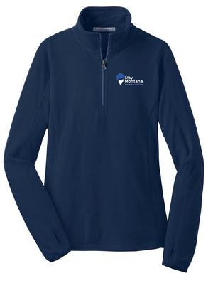 Open image in slideshow, SMVR Ladies  1/2 Zip Fleece Pullover - Multicolor
