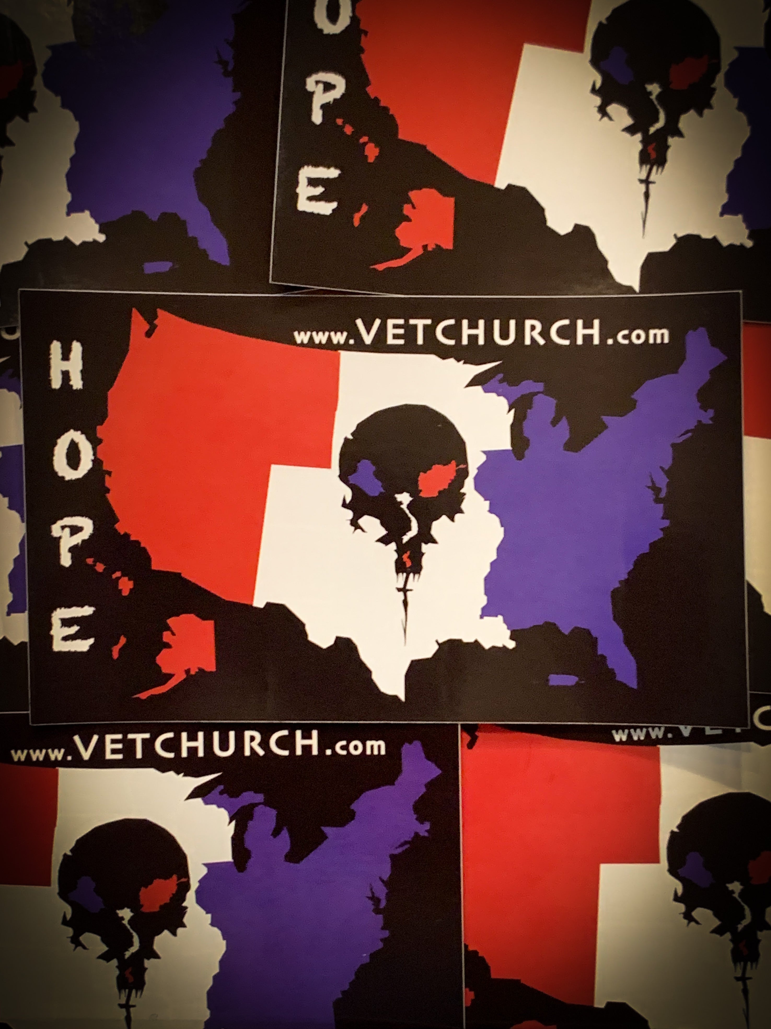 Vet Church HOPE sticker